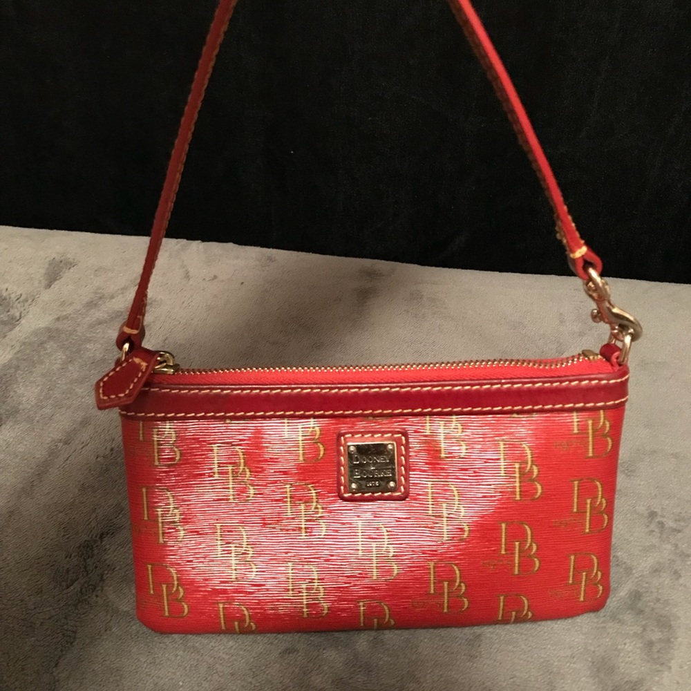 Dooney & Bourke Signature Lipstick Red Wristlet